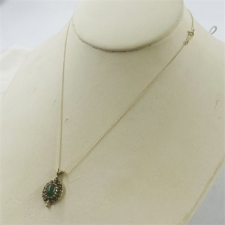 2.25g 14k Gold Necklace + 14k Gold Pendant
