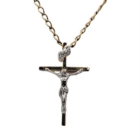 Dainty Crucifix on Gold Filled Chain