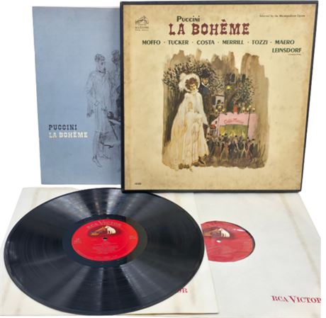 2 LP Set, Metropolitan Opera "Puccini, La Boheme"