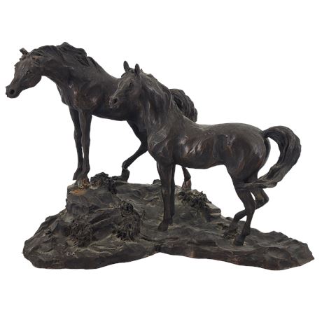 84 Franklin Gallery "Intruder" by Lanford Monroe Bronze Horse Sculpture