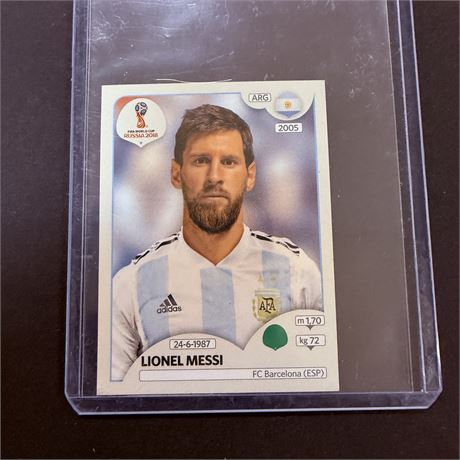 2018 World Cup Messi Mini Card