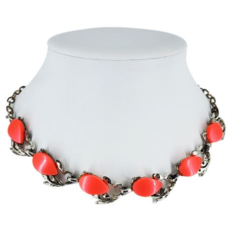 Vintage Pearlescent Neon Lucite Choker Necklace