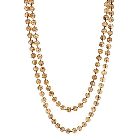 Vintage 60 Inch Faceted Plastic Endless Beaded Necklace