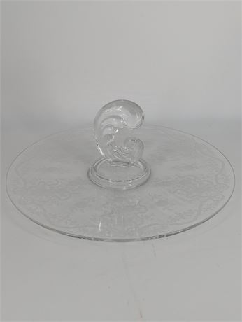 Elegant Fostoria "Romance" Glass Serving Tray 11.35" D