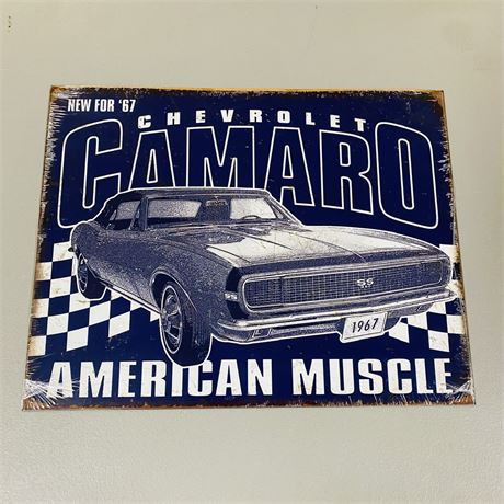 67 Camaro 12.5x16” Metal Retro Sign