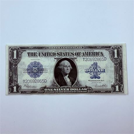 UNC 1923 $1 Silver Certificate Horse Blanket Note