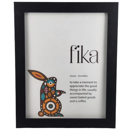 Framed Fika Rabbit Print