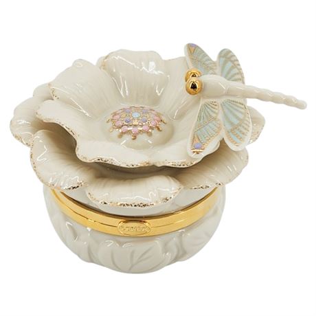 Vintage 2000-2001 Lenox Secret Garden Collection Dragonfly Box, No Box