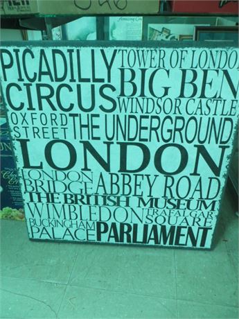 London England Plaque Wall Hanging