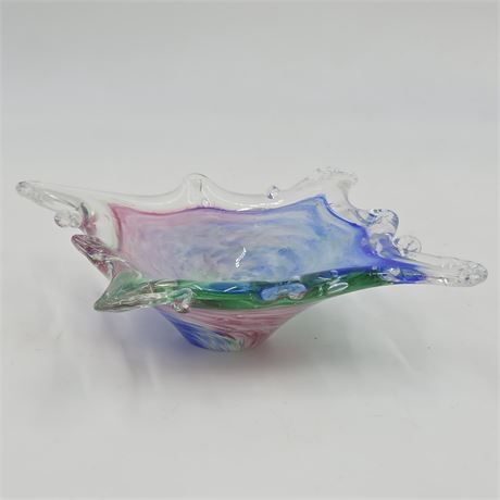 Hand-blown Art Glass, Small Ring Bowl