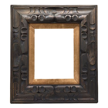 Vintage Hand Carved Wood Picture Frame