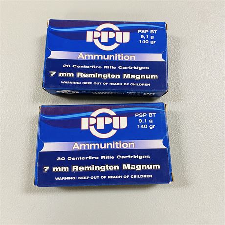 2 Boxes 7mm Remington Magnum Bullets  New In Box