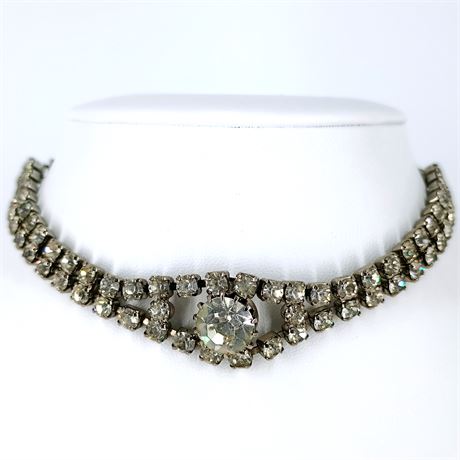 Vintage Rhinestone Choker Necklace