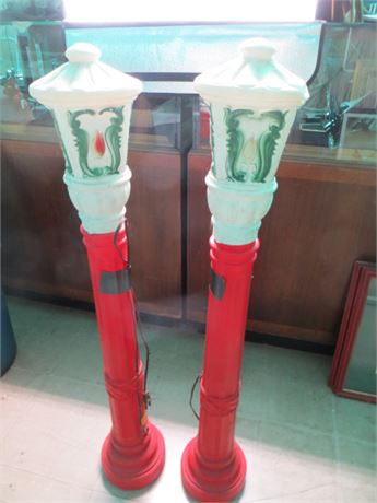 Vintage Tall Christmas Candles Plastic
