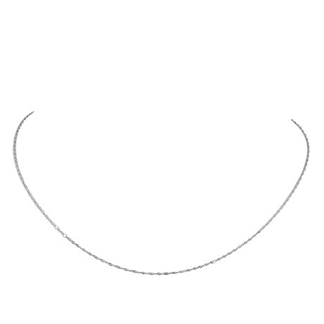 10K French White Gold Chain