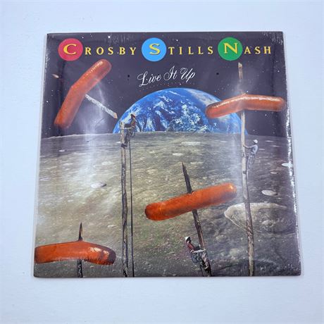 Crosby Stills & Nash Sealed Live it Up Vinyl Record