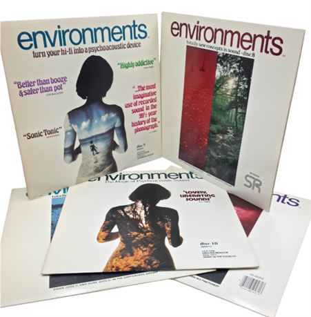 Environments, "The Magic of Psychoacoustic Sound" Lot of 5 LP's