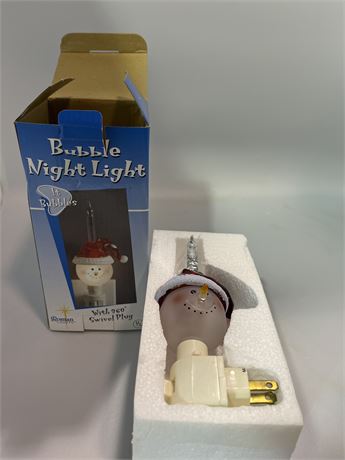 Snowman bubble nite light