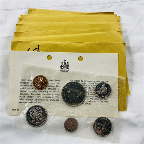 9x 1968 Canada Mint Sets
