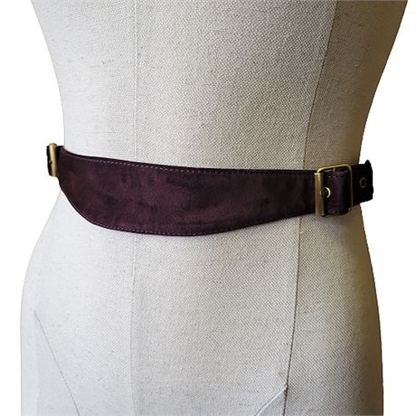 Unbranded Vintage Suede Double Buckle Belt