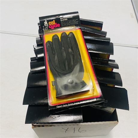 16 Pairs NOS Motorcycle Gloves - Small