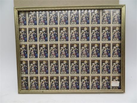 Madonna & Child Fifteen Cent Stamps Framed