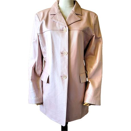 Bagatelle Pearl Pink Leather Jacket