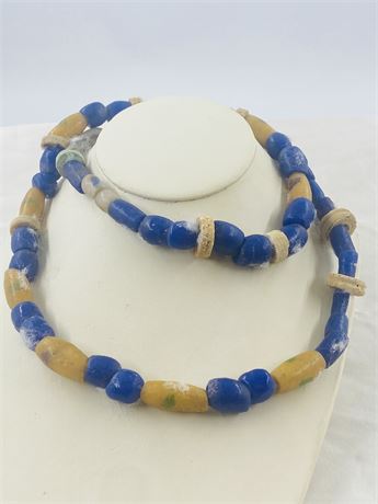 Antique Navajo Bead Necklace - 32” EARLY