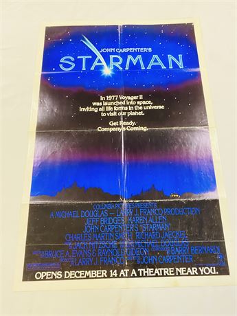 Starman Original 27x41 Movie Poster