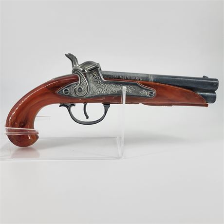 Vintage Hubley Flintlock Double Barrel Cap Gun Toy Pistol 1950s