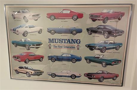 1984 Ford Mustang First Generation Framed Poster