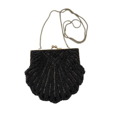 Vintage Black Beaded Purse
