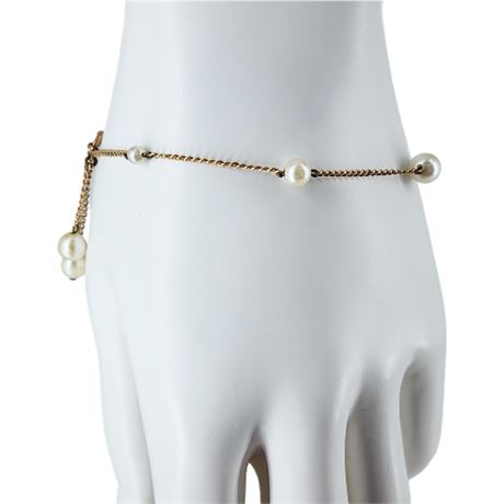 Vintage Gold Filled Genuine Freshwater Pearl Bracelet