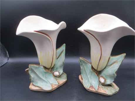 Pr. of McCoy Lily Vases/Planters 1952