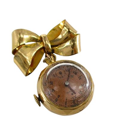 Vintage Nurse's Watch ~ Harvel Nine Jewel Watch on Gold-Filled Bow Pin ~ WORKS!