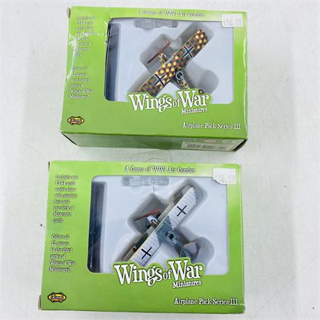 2 Wings Of War Scale Military Airplanes