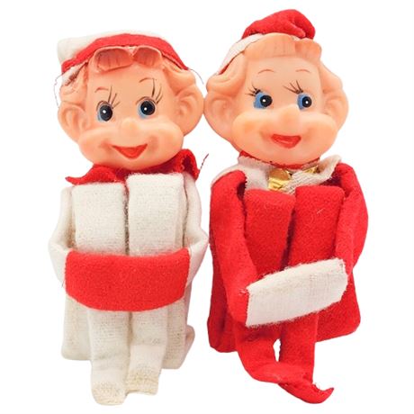 Pair Small Vintage Knee Hugger Elves