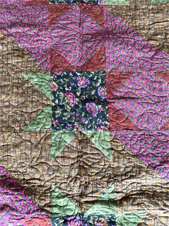 Vibrant colorful small quilt
