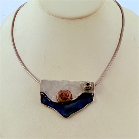 31.7g Artist Made Sterling Necklace - 18”