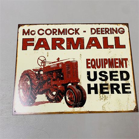 12.5x16” Farmall Tractor Metal Sign
