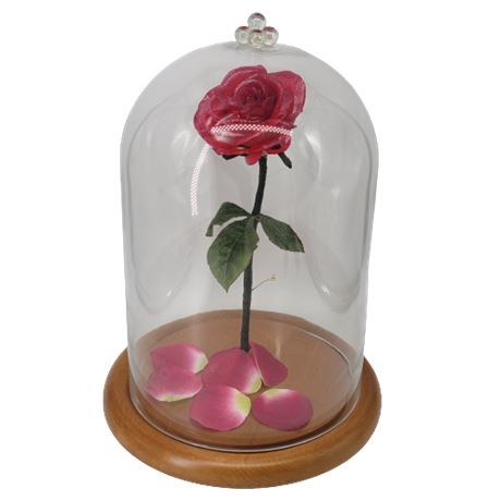 Disney's Beauty and the Beast Enchanted Rose Glass Dome