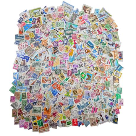 Huge Lot VTG US Stamps--Over 400--Cancelled