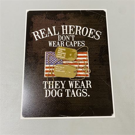 12.5x16” US Veterans Metal Sign
