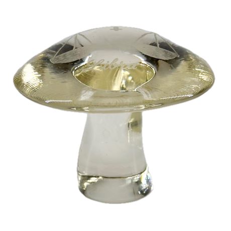 Vintage Viking Glass "Libra" Zodiac Mushroom Figurine