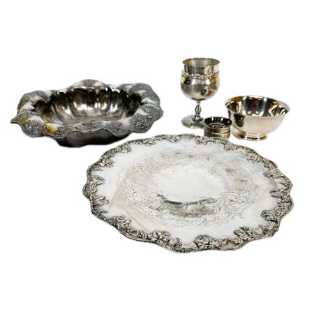 Lot of Silver Plate Serving Pieces