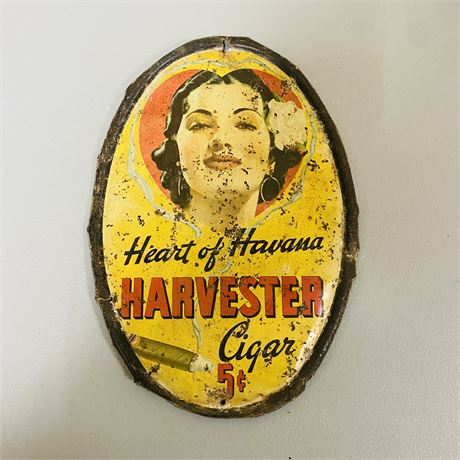 1920’s Harvester Cigar Advertising Sign