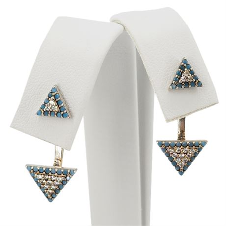 Vintage KATHLEEN DOYLE & TOM REARDON Sterling Silver Ear Jacket Earrings