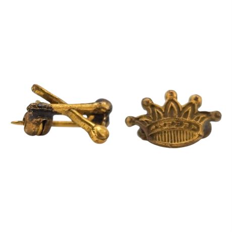 Two Vintage Miniature Gold Tone Pins