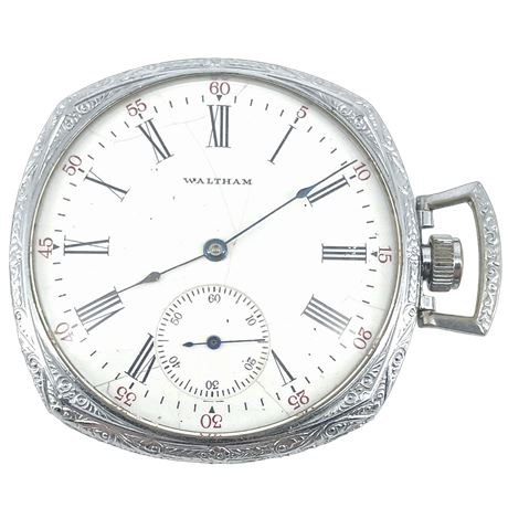 Waltham Vintage Pocket Watch, Art Deco, Manual Wind