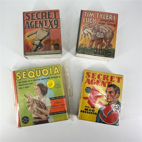 Lot of Vintage Big Little Books Secret Agent X9, Tim Tylers Luck & Others